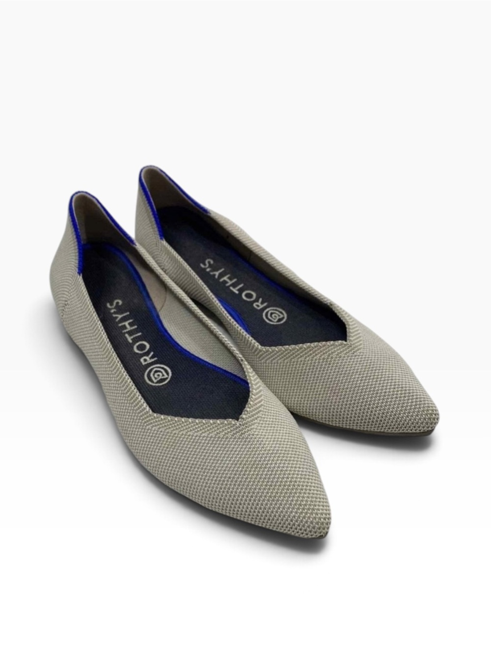 ROTHY'S light grey flax birdseye the point flats size
9.5
